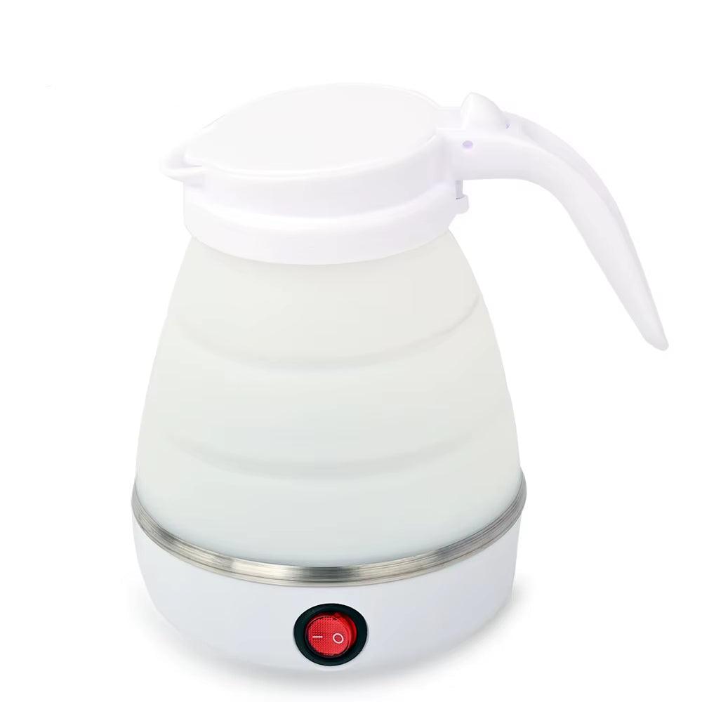 0.6L Mini Foldable Electric Kettle Portable Electric Kettle Household Travel Water Heater Silicone Compression 110V-220V