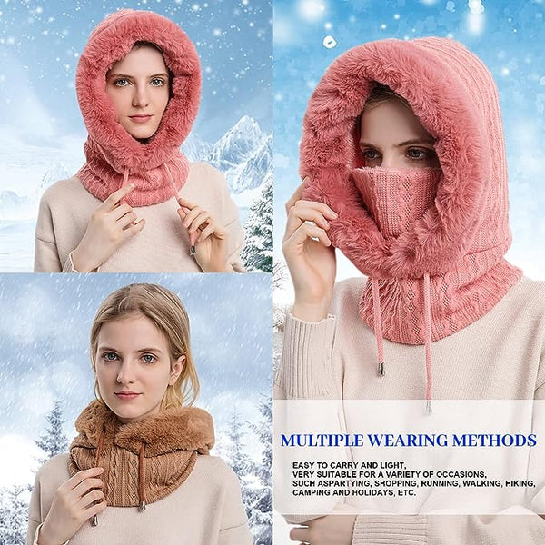 Women Winter Warm Hat one-piece winter hats for women are crafted from high-quality,