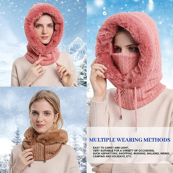 Women Winter Warm Hat one-piece winter hats for women are crafted from high-quality,