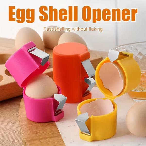 3Pcs Stainless Steel Eggshell Separator - Quick Peel & Yolk Splitter, Durable Kitchen Baking Essential with Easy-Grip