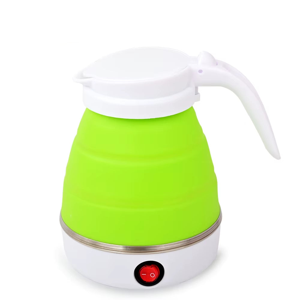 0.6L Mini Foldable Electric Kettle Portable Electric Kettle Household Travel Water Heater Silicone Compression 110V-220V